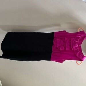 AB Studio Pink and Black High Low Dress